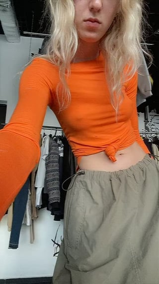 My boobies are small, so I don't wear a brassiere.