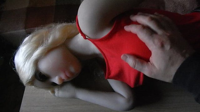 Yellow-haired doll Lia. It is nice to caress her.