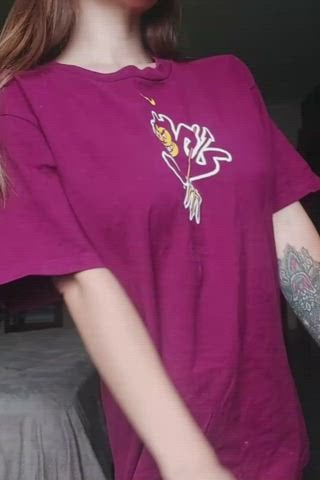 My tummy is just an excuse to show melons and pussy