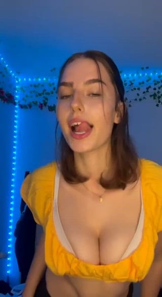 Skinny 18yo with a busty upper body