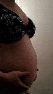 Before and after bloating 4oz of lemonade and 22 oz of water