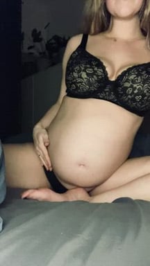 Hot pregnant lady teasing