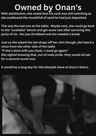 Onan's, Table for six!