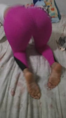 With my pink pantyhose